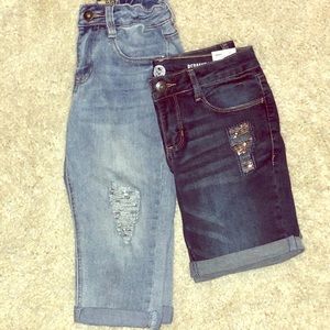 👠 size 10 denim clam diggers & bermuda shorts